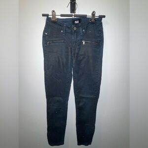 Paige Navy Shiny Denim Pants